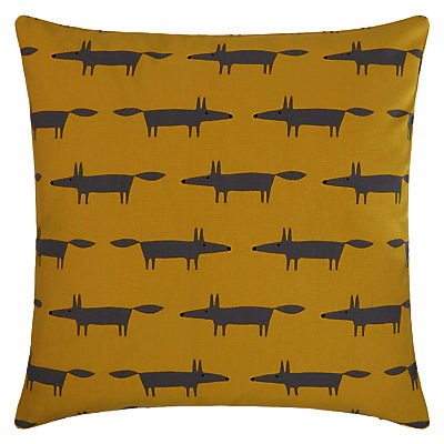 Scion Mini Mr Fox Cushion Yellow / Grey